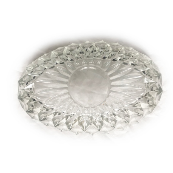 Meteor Western Germany 20cm Crystal Cut Oval Glass Bowl Platter - Picture 3 of 3